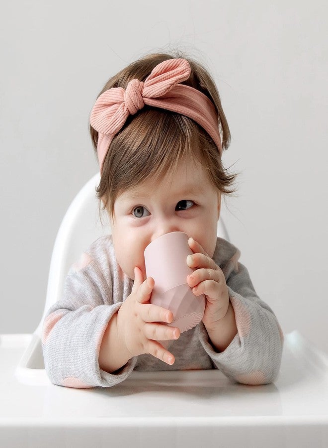 SAMiGO Silicone Baby Utensils - Self Feeding Spoons and Tiny Training Cup - First Stage Baby Led Weaning Supplies for 6 Months+ Infants - Set of 3 - Image 2